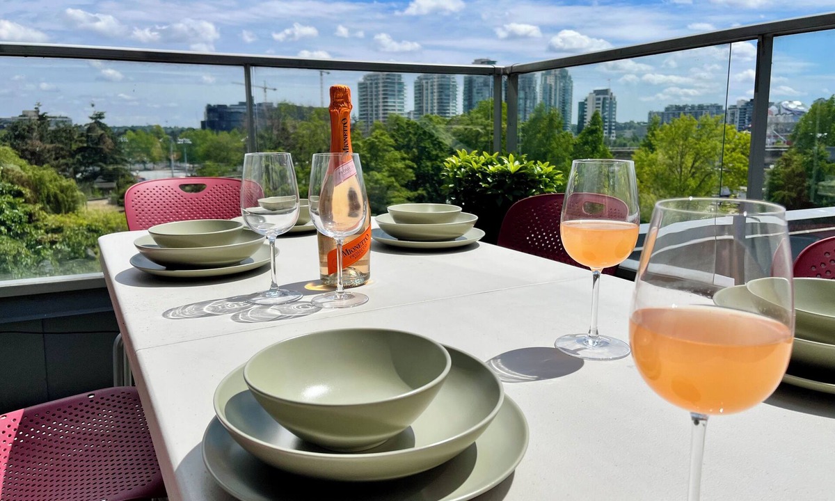 Crosstown Apartment | 1 bedroom + Sofabed, Private 500sqft sun deck, EV Parking w/Pool, Sauna, Hot Tub