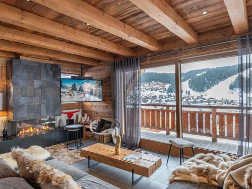 Les Saisies Ski Chalet | Chalet de luxe skis aux pieds, jacuzzi et sauna - FR-1-809-2