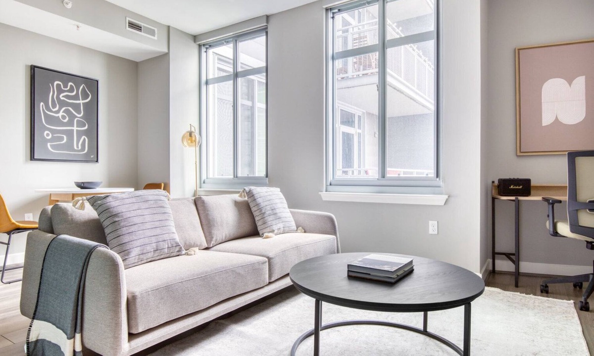 Buzzard Point Apartment | Chic Navy Yard 1BR w/W/D, Roof BBQ & Gym, near Nats Park, by Blueground