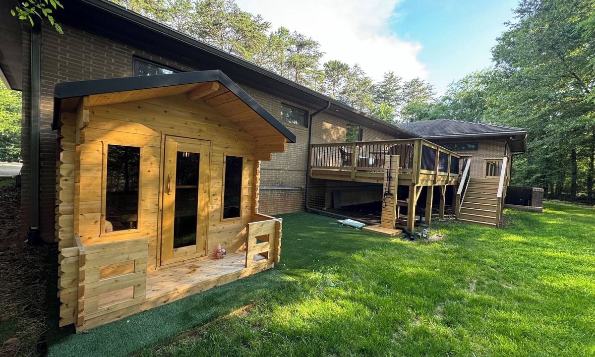Huntersville House | Luxury 4BR Wellness Escape Near Lake Norman: Sauna + Patio + Gym