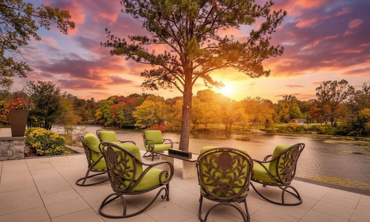 Columbia House | Merriweather Lakefront Couples Retreat Firepit