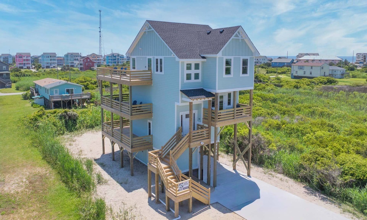 Rodanthe House | Oceanside Home in Rodanthe with Hot Tub, EV Charging, and Media Rooms