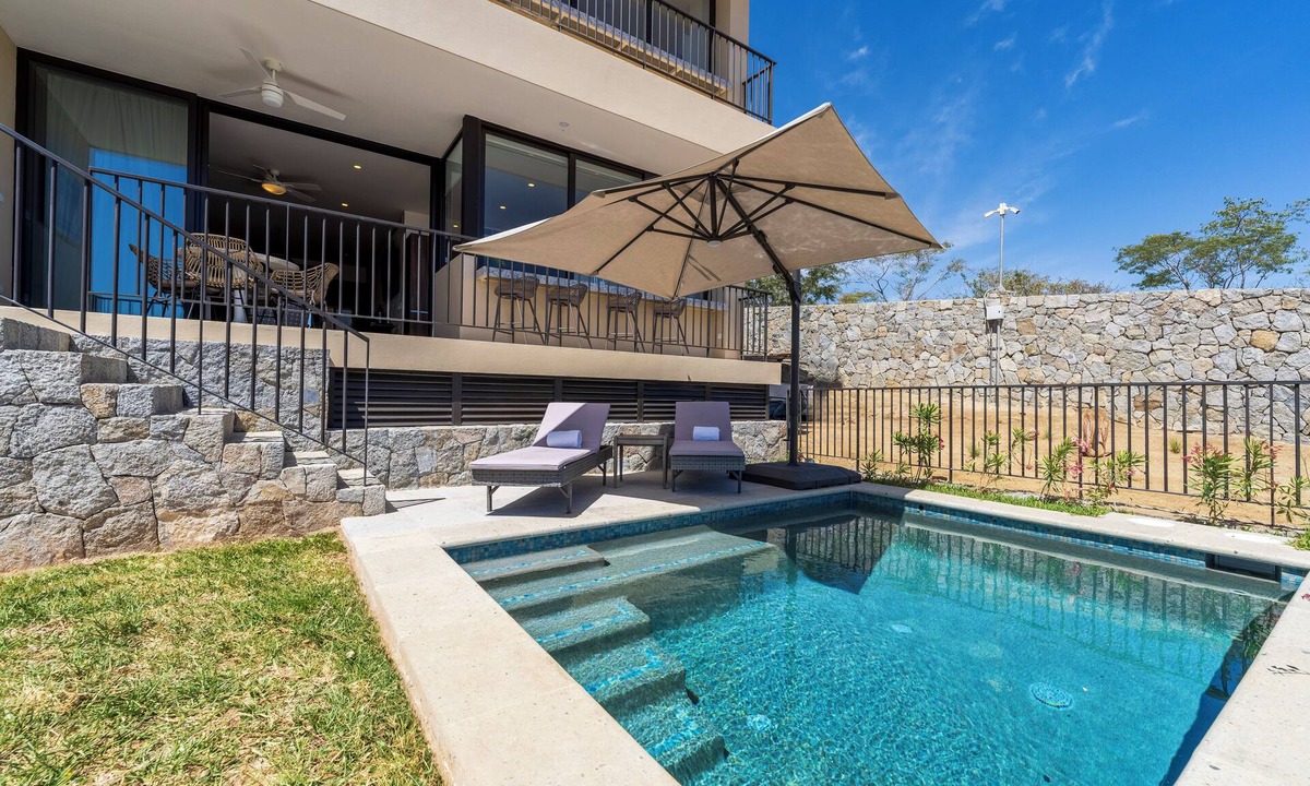 El Tezal Condo | Private and heated pool with arch view new condo!
