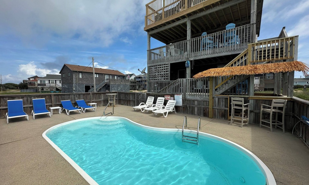 Rodanthe House | Spacious Beach Home w/Pool, Hot Tub, Game Room & Ocean Views