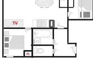 Les Chalets Des Evettes - 3 Rooms for 6 People