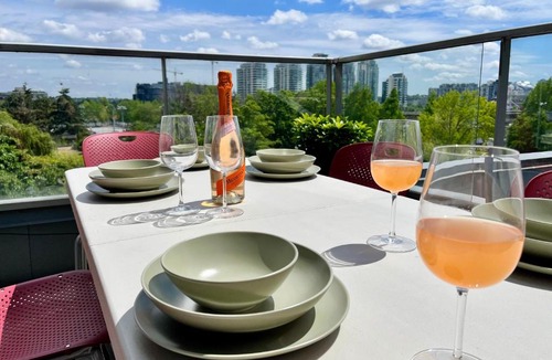 Crosstown Apartment | 2 Bedroom ,2 Full Bathrooms, 500sf Private Terrace Deck, Office, Pool, Sauna, Hot Tub, EV Parking