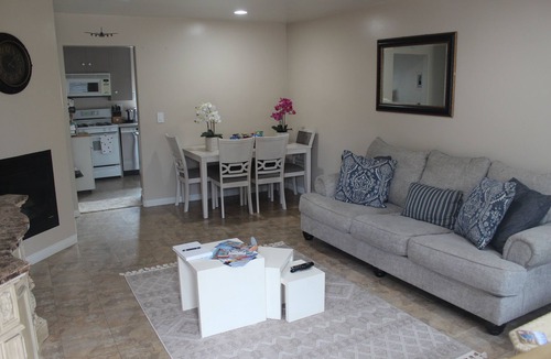 Hope House | 2-bedroom townhome in tranquil Santa Barbara with fitnes and game room in garage