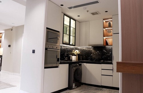 Riyadh Apartment | 3-bedroom apartment in Hills ALMALQA-1 Riyadh with AC, WiFi, fitness room