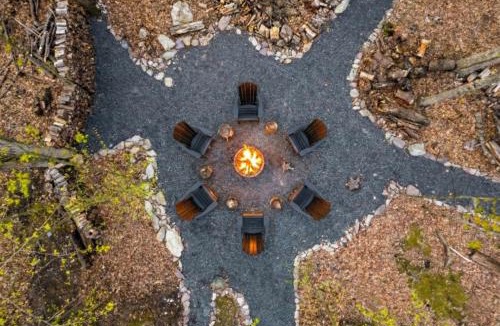East Stroudsburg Ski Chalet | A-Frame Hot Tub Hike Firepit Design
