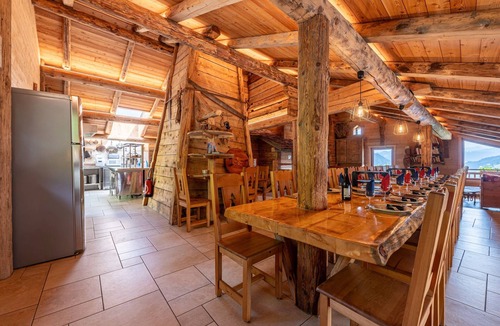La Giettaz Apartment | Apartment 'Gite Les Clapières - Grande Partie' with Mountain View, Private Terrace and Shared Garden
