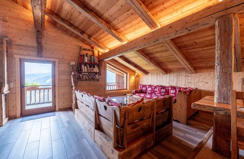 La Giettaz Apartment | Apartment 'Gite Les Clapières - Grande Partie' with Mountain View, Private Terrace and Shared Garden