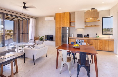 Todos Santos Apartment | Beautiful 2nd Story Front-Row Beach Located Condo with Unobstructed Ocean Views