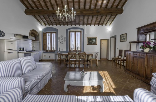 San Macario In Monte Apartment | Beautiful apartment for 4 guests with WIFI, pool, TV and panoramic view, close to San Gimignano