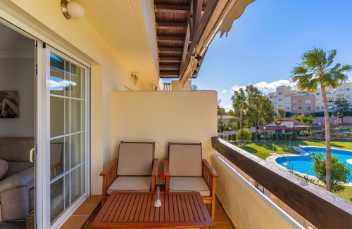 Benalmadena Apartment | Benalmádena-Arenal Golf Apartment with Shared Pool, Wi-Fi, and Air Conditioning