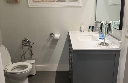 Upper Lonsdale Apartment | Big modern one-bedroom suite, full kitchen, mins away from ski resort, trails.