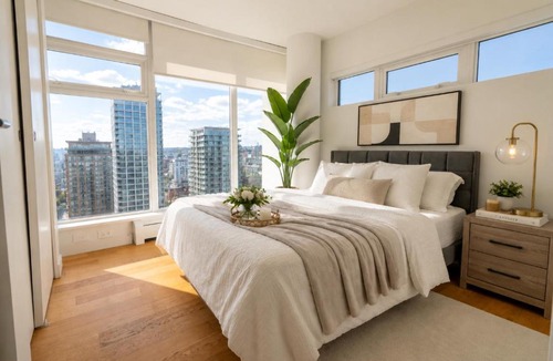 Chinatown Apartment | Bright 3BR with City Views Central Vancouver