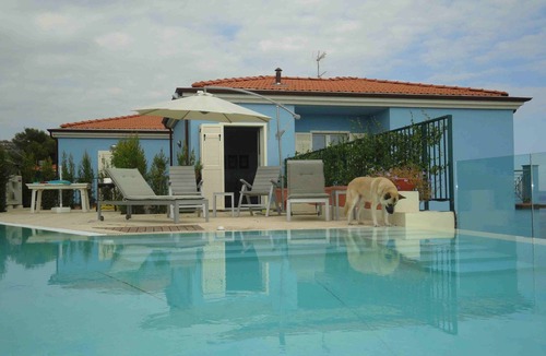 San Lorenzo al Mare Villa | Bright and elegant villa with private pool and garden terrace with sea view