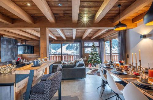 Les Saisies Ski Chalet | Chalet de luxe skis aux pieds, jacuzzi et sauna - FR-1-809-2