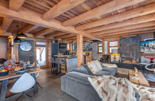 Les Saisies Ski Chalet | Chalet de luxe skis aux pieds, jacuzzi et sauna - FR-1-809-2
