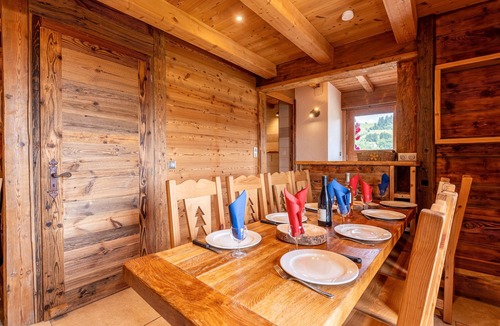 La Giettaz Ski Chalet | Chalet 'Gite Les Clapières - Petite Partie' with Mountain View, Private Terrace and Shared Garden
