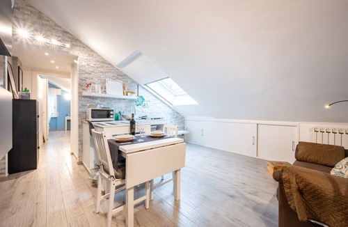 San Leonardo Apartment | Comfortable attic located on the third and last floor of a building without a lift.It comfortably accommodates two people in 40 m2 of space with a double bedroom.Small building with a green space and ample free parking in front of the house, near the cen
