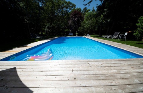 Wainscott Woods House | Contemporary Saltbox Hamptone Home 3 bedrooms, New 20x40 Heated Saltwater Pool