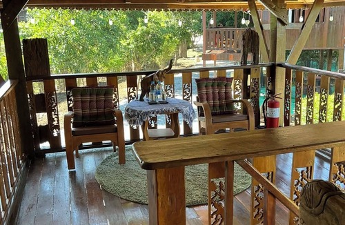 Phra Yun Villa | Elephant House and Pool Villas #5 1bedroom queen size bed villa with fan & bath