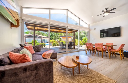 Avellanas Beach Condo | Ground-floor condo with AC, pool views, on-site outdoor pool and plunge pool