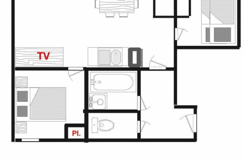 Flumet Apartment | Les Chalets Des Evettes - 3 Rooms for 6 People
