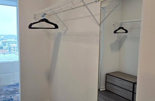 Music Row Apartment | Luxe 1-Bed Corner Suite in Music Row Nashville - Coworking, Gym, Skyline Views