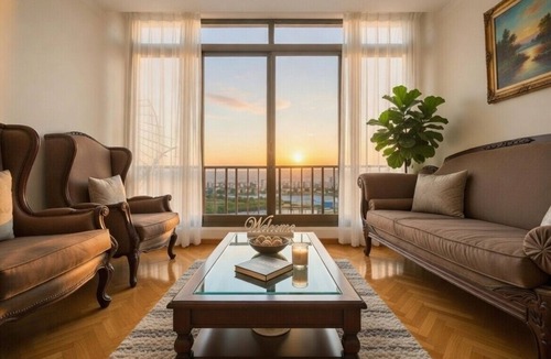 Giza Apartment | Luxury 3BR Panoramic Nile View | Next to Pharaonic Village