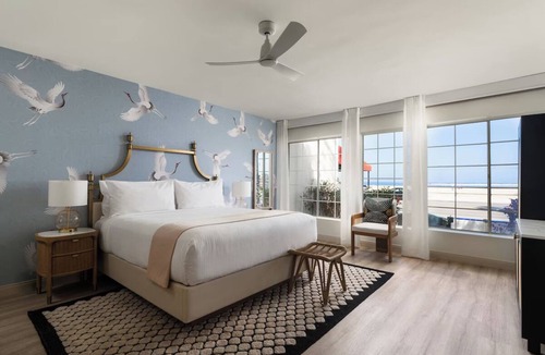 West Beach Hotel | Ocean View Escape Near Stearns Wharf! Pool, Bikes & Beachfront Fire Pit Lounges!