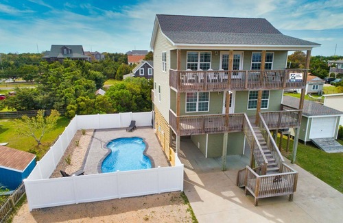 Salvo House | Oceanview Dog Friendly Home w/Private Pool & Hot Tub. Your Vacation Safe Haven!