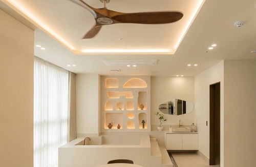 Mia-dong Apartment | Premium Ivory & Wood Stay with an Indoor Bath