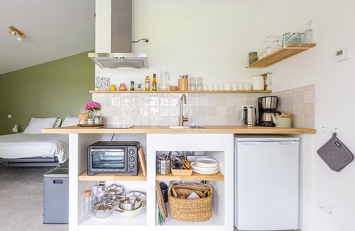 Castricum Apartment | Romantic studio apartment with unobstructed view and near the beach, dunes, Amsterdam.