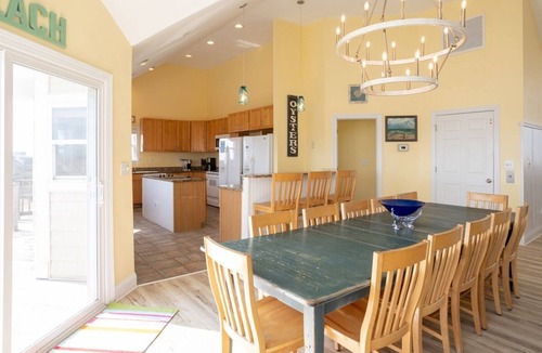 Carova Beach House | Sandy Paws | 6BR Oceanfront 4x4 OBX | Pool, Elevator & Game Room | Sleeps 14