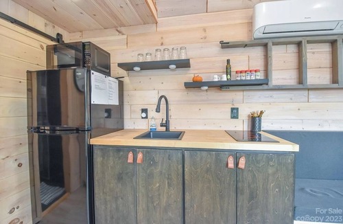 Salisbury Apartment | Scandinavian tiny home surrounded by nature with patio, solo fire pit, grill.