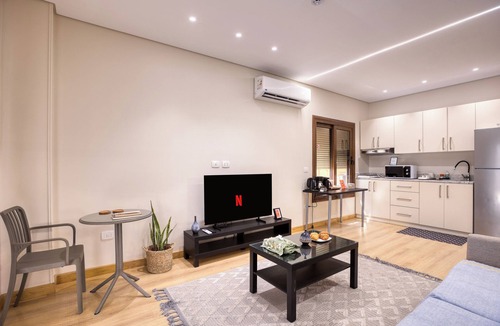 The 5th Settlement Apartment | Solis 1-bedroom suite next to CFC/District 5/Water way 5A/Garden 8/GUC/AUC.