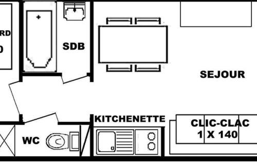 Les Saisies Apartment | Studio cabine aux Saisies, idéal pour skier, 4 personnes - FR-1-594-151