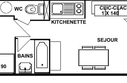 Les Saisies Apartment | Studio cabine Les Saisies 4 personnes - FR-1-594-123