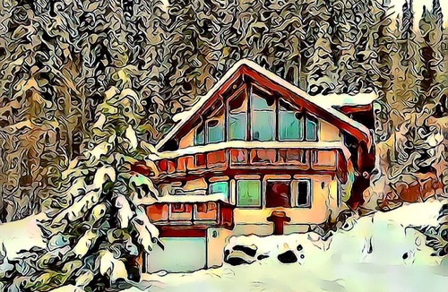 Sunburst Estates Ski Chalet | Tod Mtn Ski-In Amazing View Full Kitchen Cozy Fireplace Parking HotTub