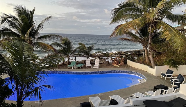 1 BR Oceanfront Condo Sleeps 4! Cane Bay! ST CROIX, USVI Caribbean no Passport!