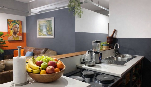 Ambient studio with huge TV and Pool