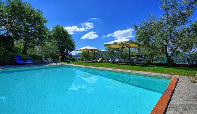 Apartment with pool, WIFI, TV, patio, pets allowed, panoramic view, close to Greve In Chianti