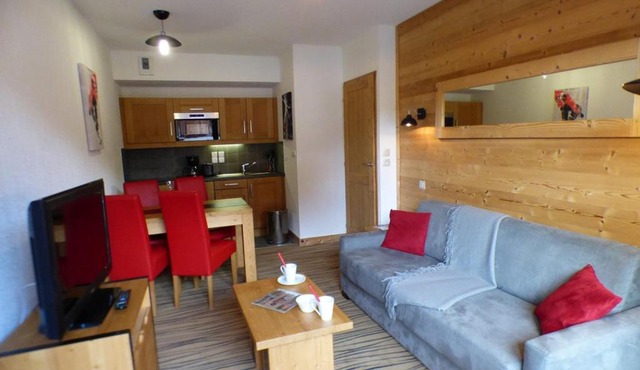 Appartement 2 pièces avec balcon et accès piscine, Les Saisies - FR-1-594-167
