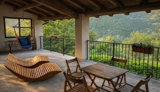 Cascina Bruna Spacious villa with panoramic view and garden in Val Trebbia
