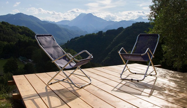 Chalet with pool and panoramic view