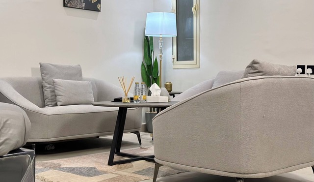 Chic 1-bedroom apartment in fabulous Riyadh with AC, WiFi
