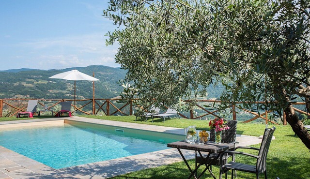 Cosy apartment in villa for 6 people with A/C, pool, WIFI, TV, patio and panoramic view