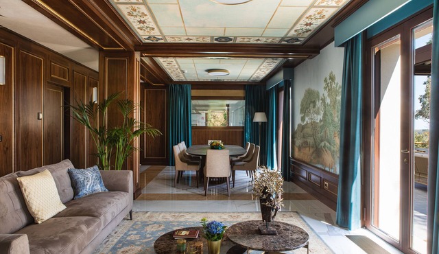 Evocative private patronal villa with views of olive groves and vineyards